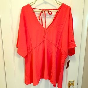 Eloquii V-Neck Kimono Sleeve Top NWT